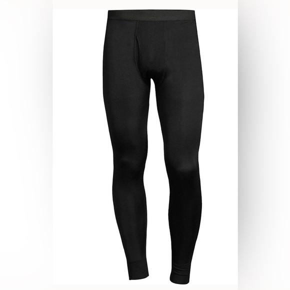 Lands End silk Men's Black Thermal Leggings - Picture 1 of 5